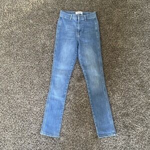 Reformation May High & Skinny Jeans Womens 24 Darwin Wash Blue High Rise Stretch